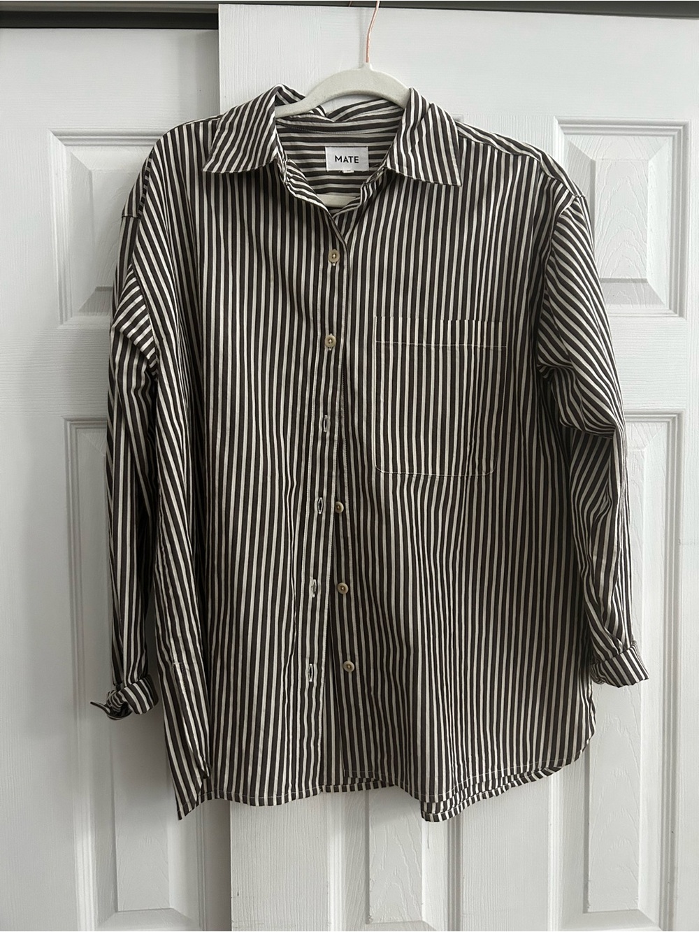 Mate the Label striped dress shirt sz. M